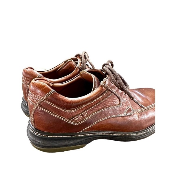 JOHNSTON & MURPHY, MENS, COLVARD MOC TOE, MAHOGANY SHOES. SIZE 8M - Picture 5 of 8